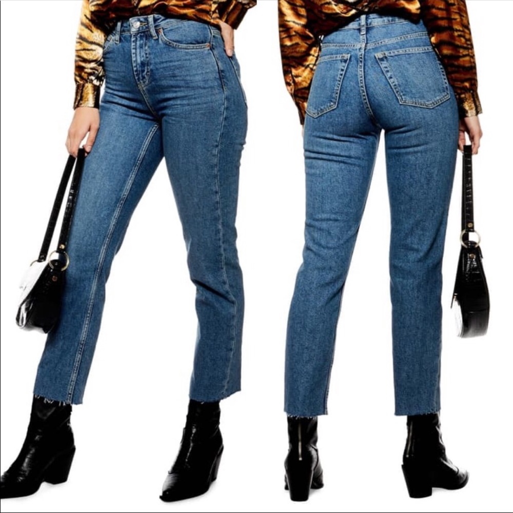 Topshop straight mom jeans